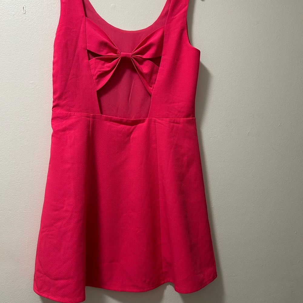 Love Riche Vibrant Pink Bow Kids Dress